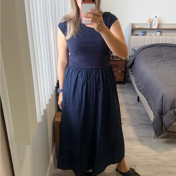 Stradivarius Dark Blue Casual Dress - Picture 7 of 7